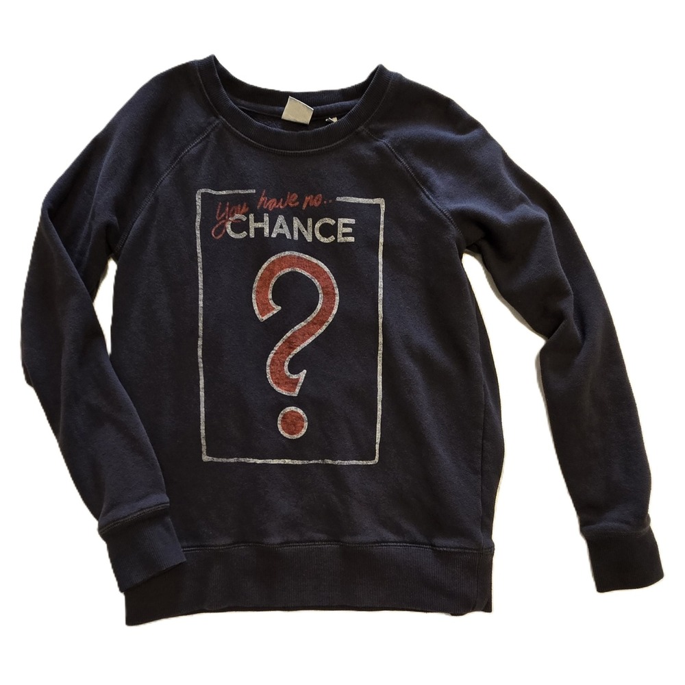 Junk Food You Have No Chance Graphic Print Sweatshirt Crewneck Pullover S